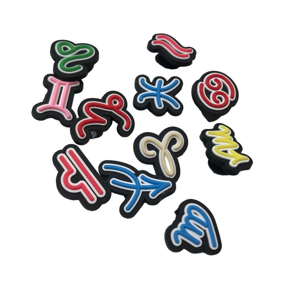 Zodiac sign 11 Shoe Charms sandal Jewlry Foam clog pvc wristband bracelet‎